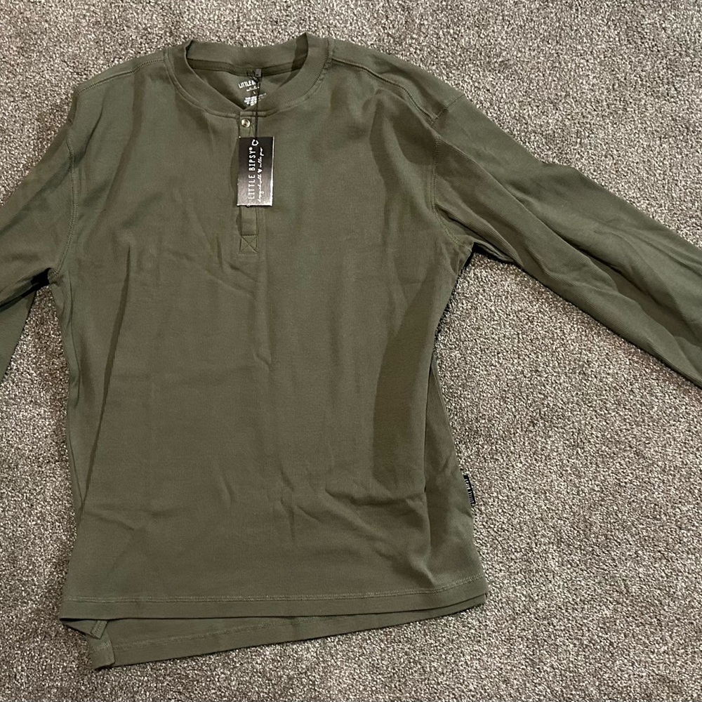 Little Bipsy Olive Green Long Sleeve Shirt